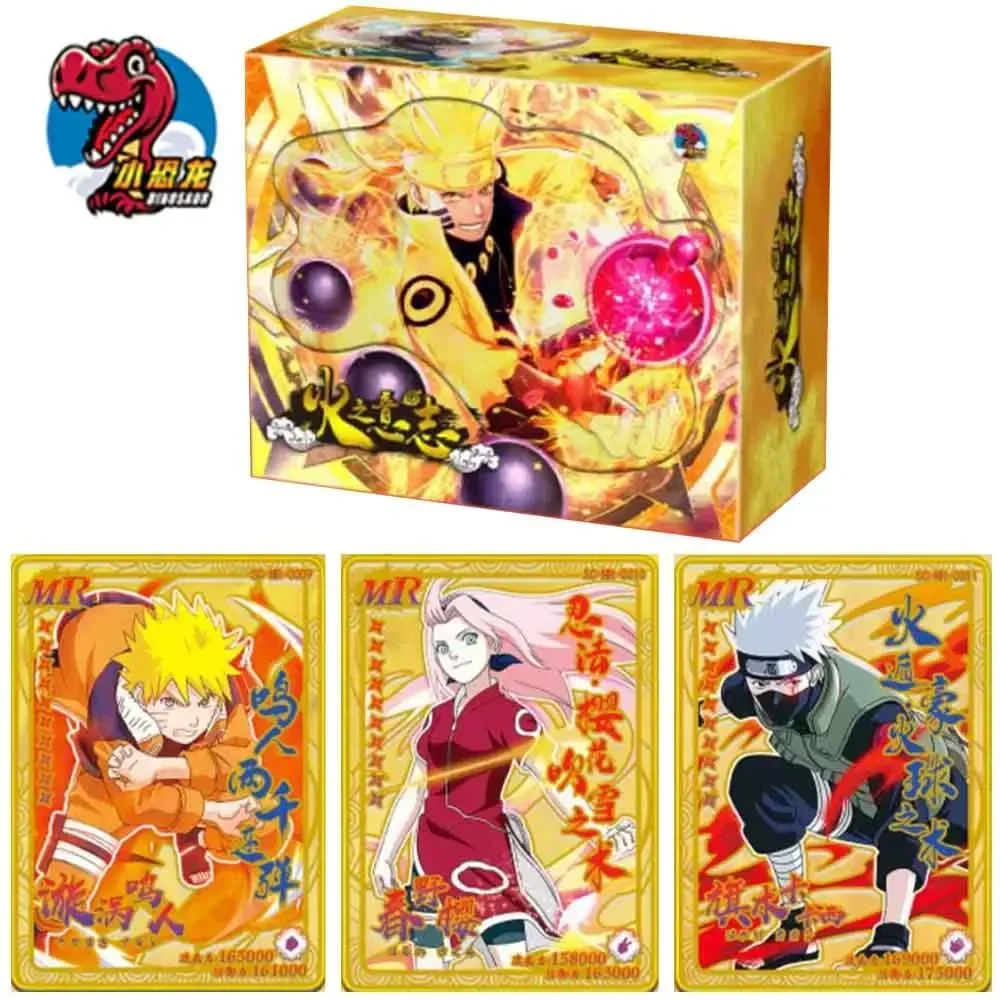 Naruto Card Little Dinosaur New Will of Fire Rare Metal Flash Cards SSP Card Anime Peripheral Collection Cards Toy Gift