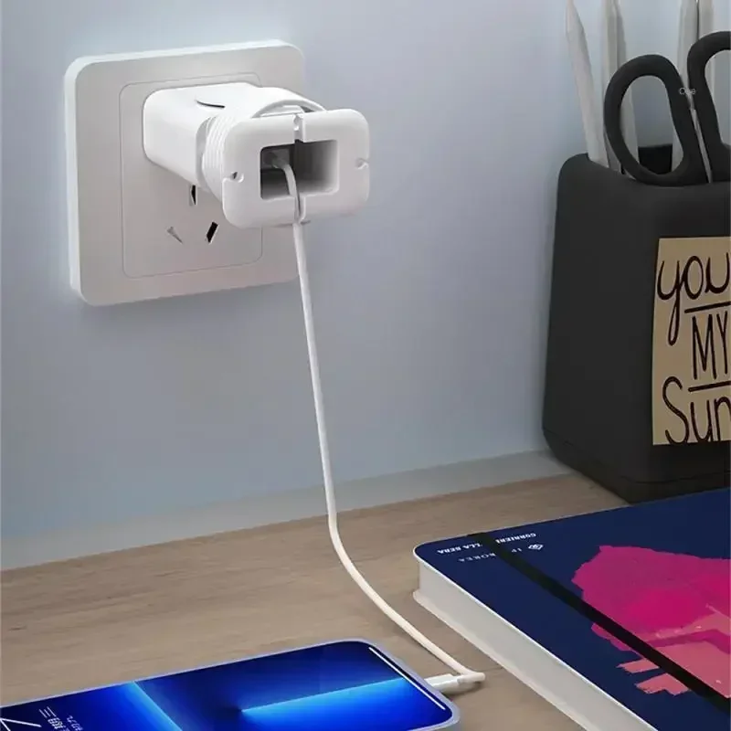 2023 New Charger Protective Case Portable Travel Cable Winder Travel Storage Bracket Suitable For Samsung Huawei Xiaomi