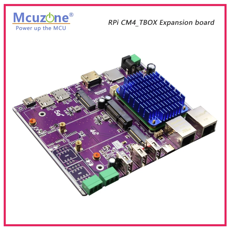 Raspberry Pi CM4_TBOX Erweiterungsplatine 5G 4G LTE NVME SSD PCIE M.2 RS485 CAN Industrial Level Case OpenMPTCP OPENWRT Ubuntu