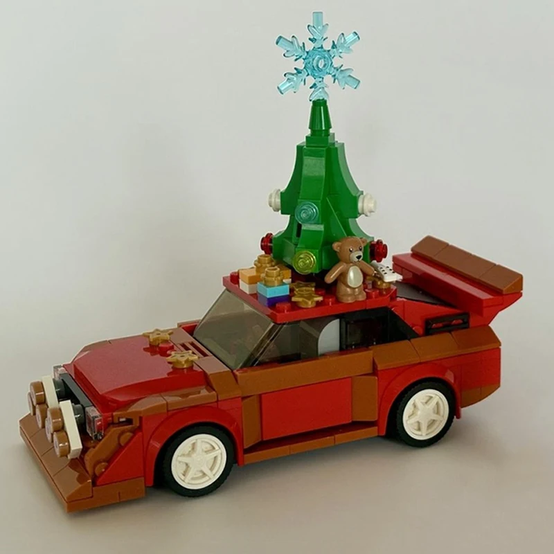 Bricklink MOC سيارة تقنية 76897 1985 عيد الميلاد Audied Sport Quattro S1 سرعة المركبات مجموعات ألعاب مكعبات البناء هدية الكريسماس #2