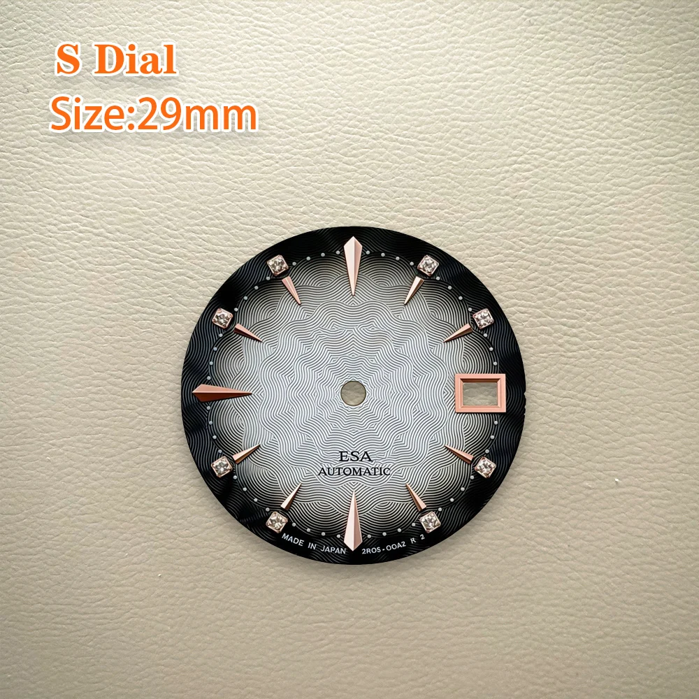 29mm S Dial NH35 Dial Women's Sun pattern dial Diamond dial Cocktail Dial Fit NH35 Movement Watch Modification Accessories