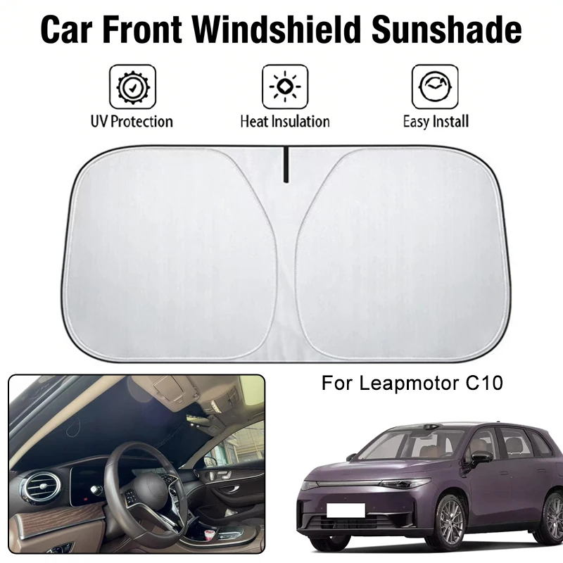 

Car Front Windshield Sunshade Cover For Leapmotor C10 UV Block Heat Insulation Auto Interior Sun Protection Accessories