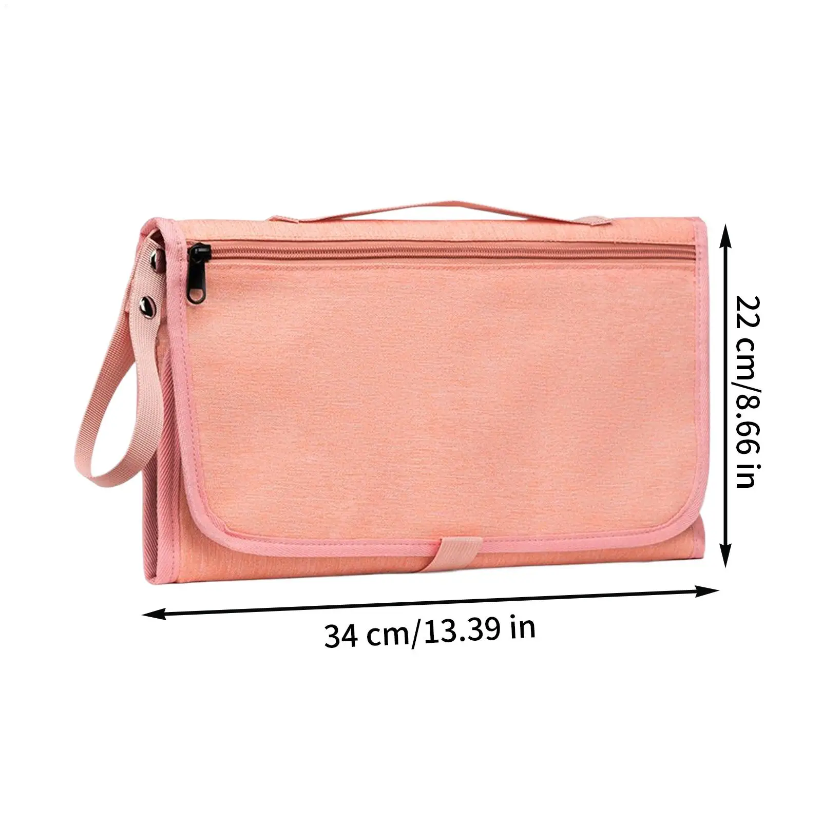 Bolsa de fraldas para mulheres, grande capacidade, com gancho para carrinho de bebê, bolsa de fraldas com almofada para troca, para viagens diárias na praia, viagens curtas