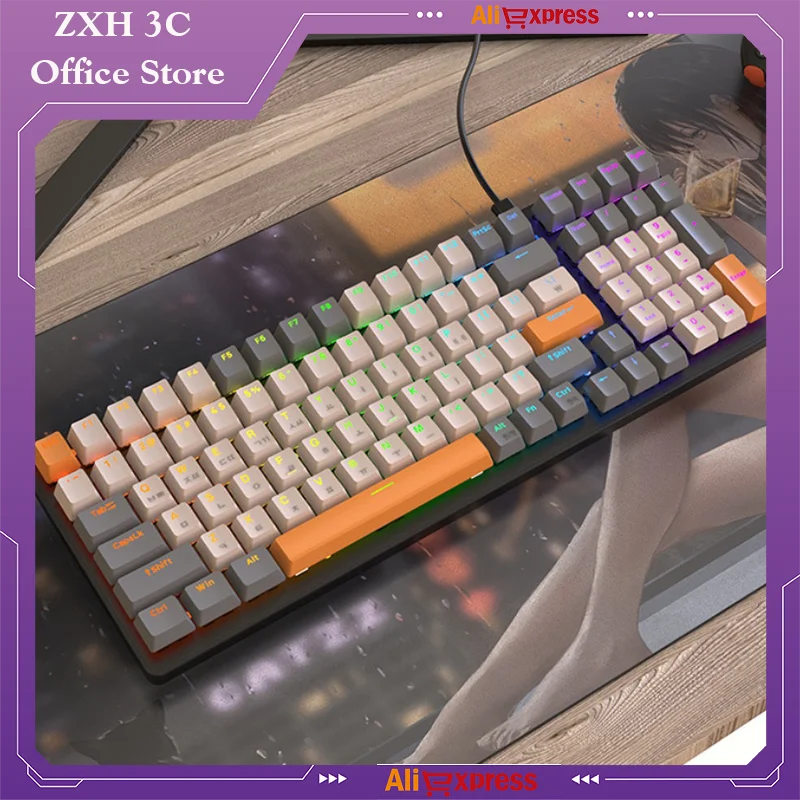 

Ziyoulang K3 Korean Wired Mechanical Keyboard Hot Plug Full Key Conflict Free Customized Esports Game Office Peripherals Gift