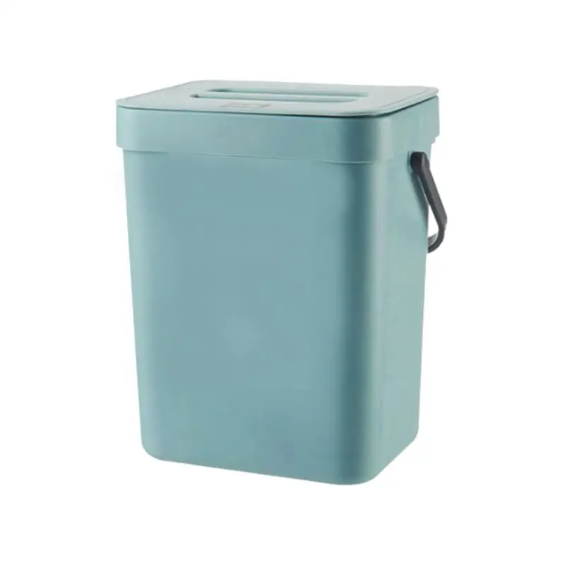 Food Waste Basket Bin for Kitchen, Small Countertop Compost Bin with Lid,Odor-Free Food Scrap Container,Wall Mounted Garbage Can