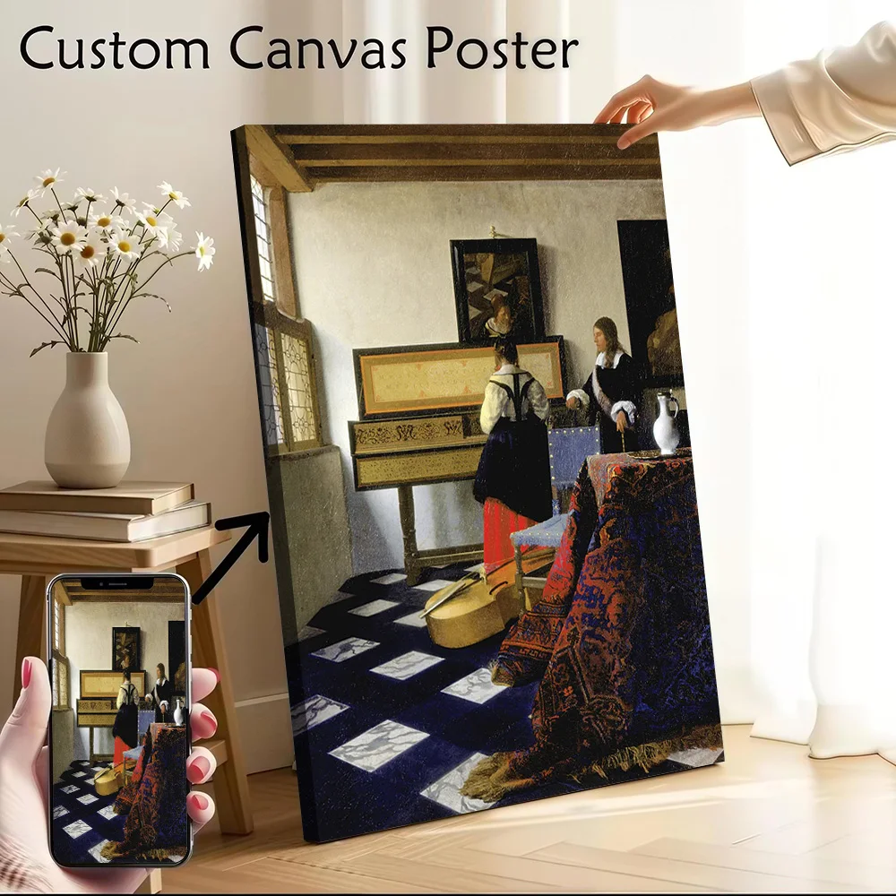 Music Lesson Painting Poster Customizable Printed Canvas Painting for Pictures Wall Art Room Decorating Interior Decoration Home