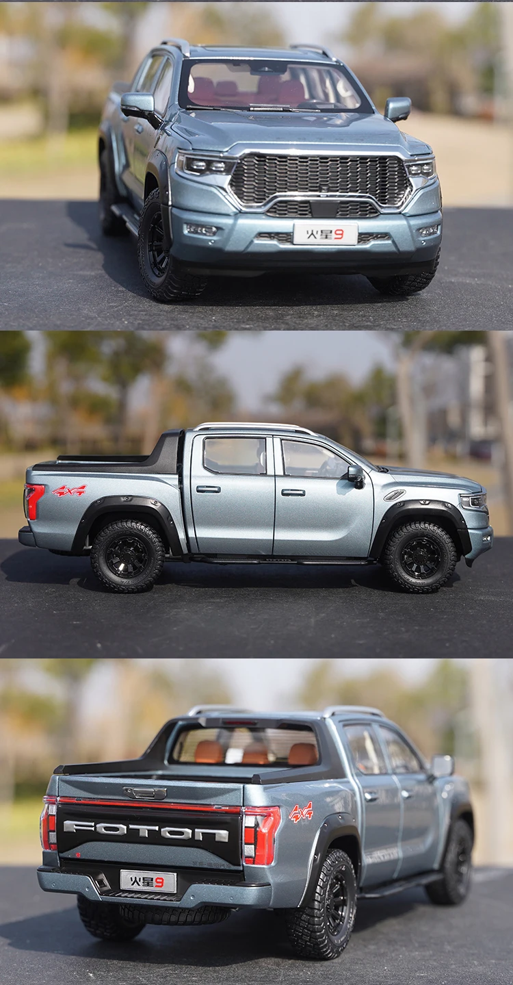 1:18 Original Factory, Foton Mars 9 Pickup FOTON SUV Off-road Vehicle Pickup Alloy Simulation Car Model view 6
