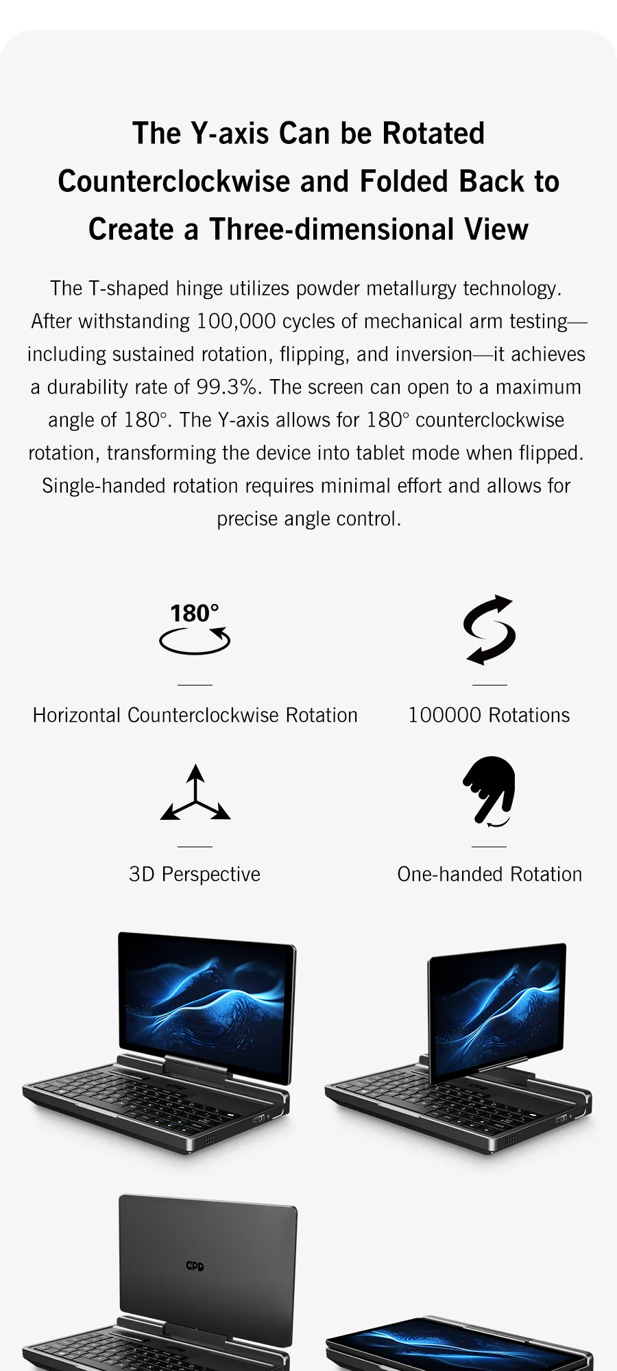 New 7-inch Screen Mini Laptop GPD MicroPC 2 Intel® Core™ I3-N250 16GB/512GB Portable Laptop Computer Notebook Windows 11