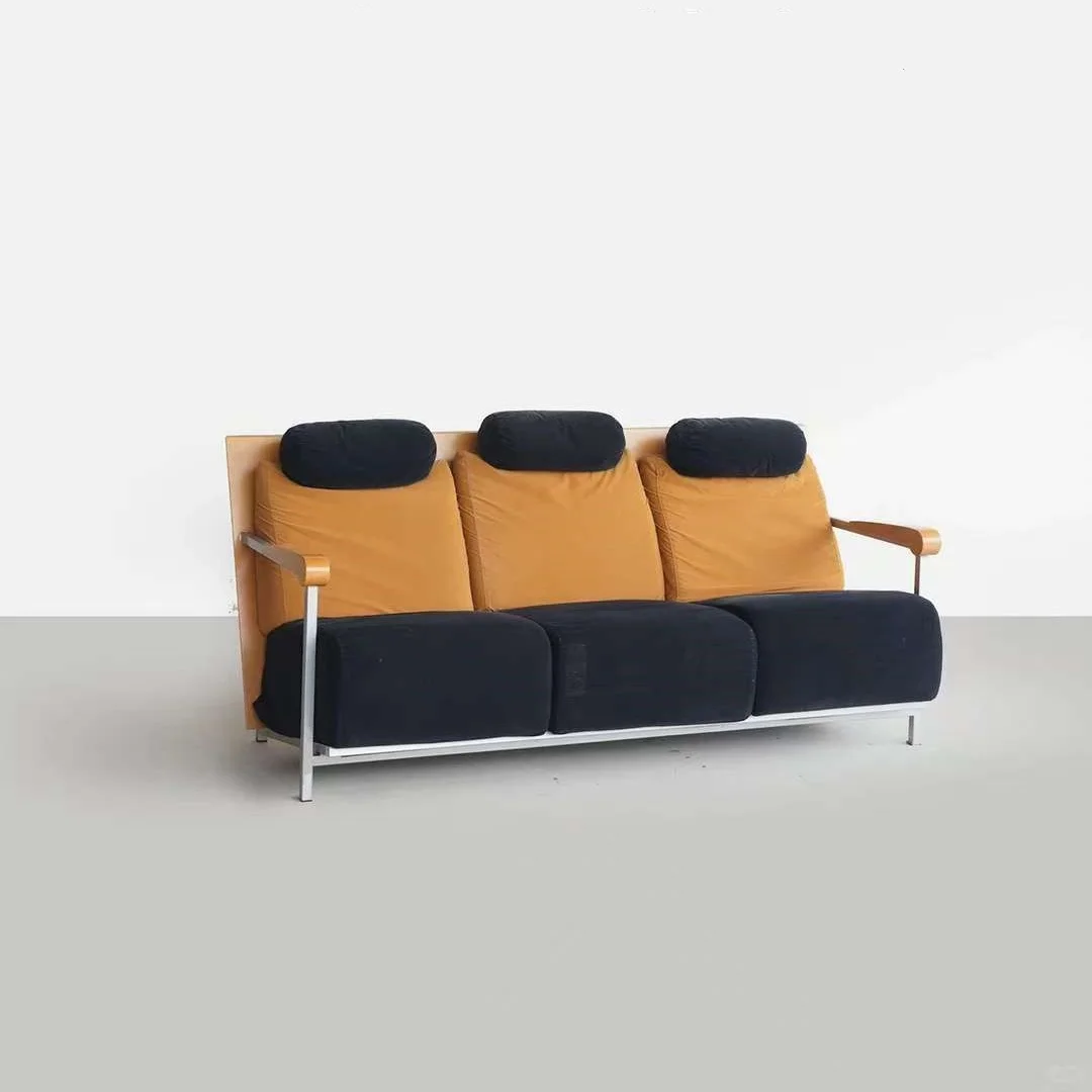 #@Nordic Modern Style Color Blocking Fabric Sofa Designer's Edition Mid-Century Accent Sofa for Living Room