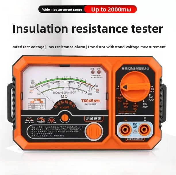 New pointer type insulation resistance tester 6045 low resistance tester transistor withstand voltage measurement