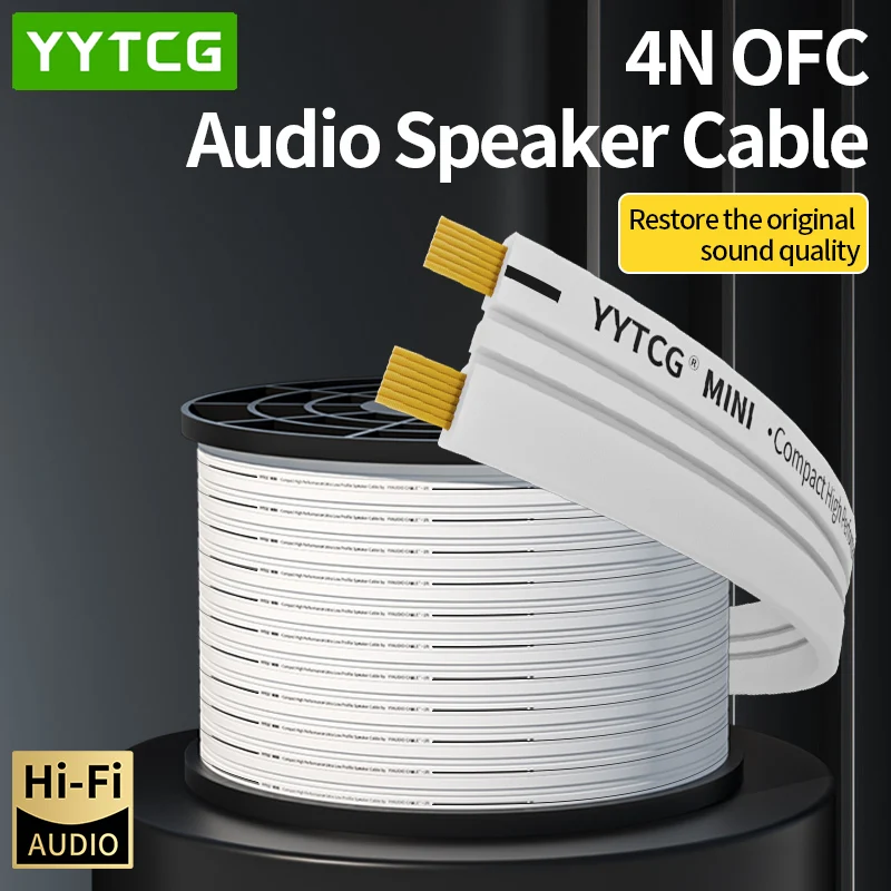 840-Core 4N OFC DIY Loud Audio Speaker Cable Oxygen Free Copper For Amplifier Home Theater KTV Speaker Thin-type Loose Cable