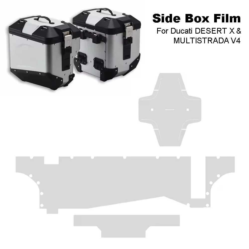 

For Ducati DESERT X TPU Protective Film Aluminum Side Box & Top Case Anti-Scratch Waterproof Compatible MULTISTRADA V4 PPF