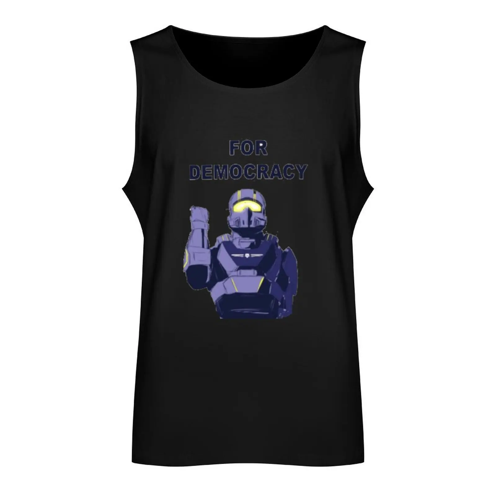 Helldivers characters fanart Tank Top sleeveless Men's t-shirts Men's gym articles summer Men's tops