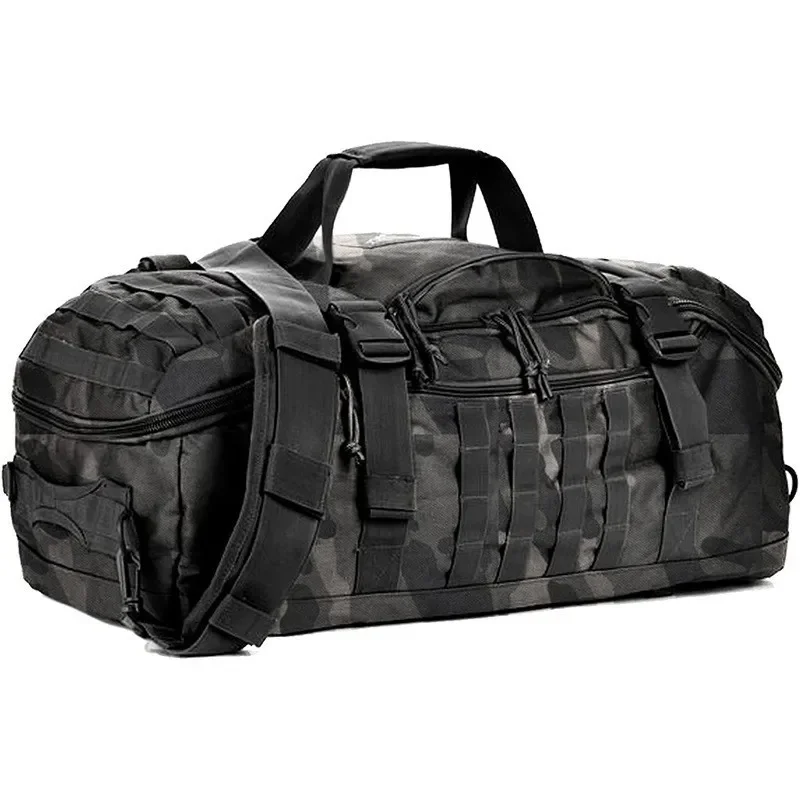 Large Camouflage Hiking Backpack Waterproof Outdoor Sports Bag Durable Travel Rucksack for Mountaineering and Off Road