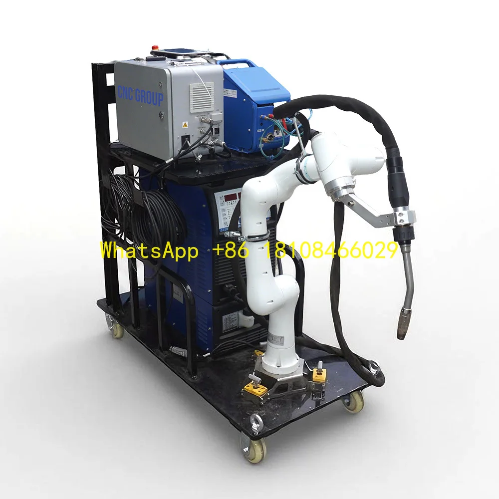 عالية الدقة تصميم جديد 6-محور التعاونية روبوت الذراع لحام آلة لحام كوبوت روبوت لحام عربة متحركة