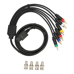 RGB RGBS Multifunctional Composite Cable Cord Stable Component AV Cable with 4 BNC Heads for NGC for N64 for SFC for SNES