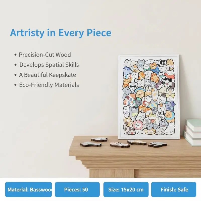 Irregular Wooden Animal Jigsaw Puzzle High Difficulty Brain Teaser Game Eco Friendly Material for Family Gathering Creative Gift