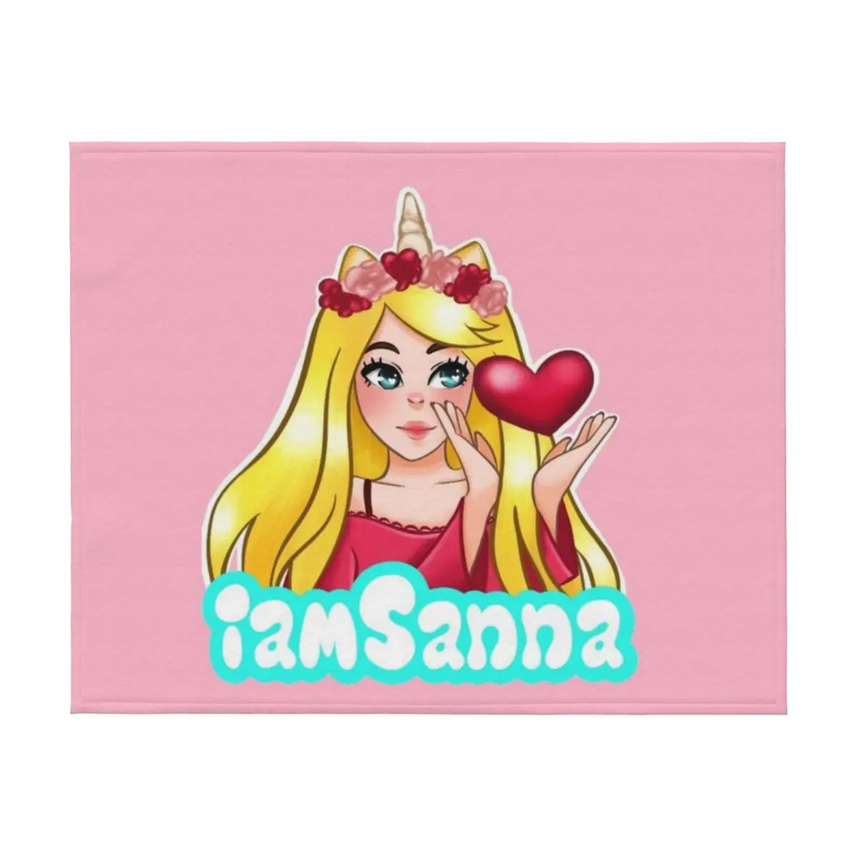 iamSanna يحب يونيكورنز الوردي رمي بطانية أشعث الزخرفية الحرارية للسفر بطانيات رقيقة #2