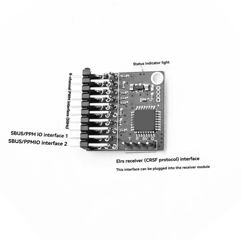 RC FPV Receiver Signal Conversion Module 4-18V Wide Voltage Input Support CRSF/SBUS/PPM Protocol Automatic Convert-AC17