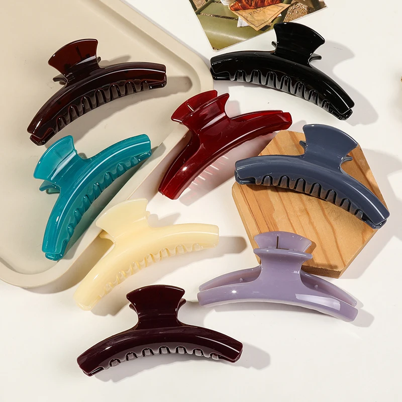 11 سنتيمتر 1 قطعة بلون الكورية النساء الفتيات البلاستيك مخلب شعر مقاطع الشعر حامل شعر قوي مقاطع الشعر مسننة تصفيف الضفائر