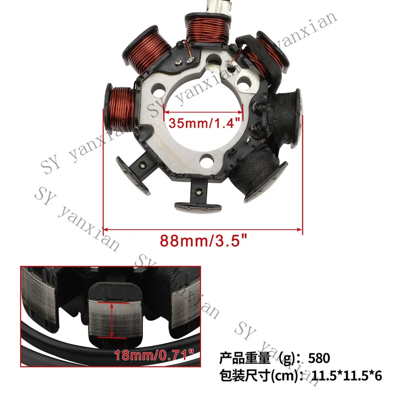 SY+ Alternator Magneto Stator For Honda XR 250 R XR250 XR250R 86-95 31120-KT1-004<