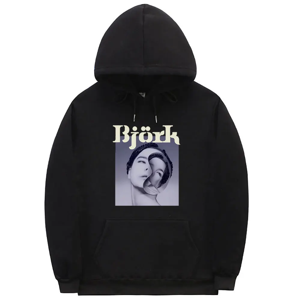 

90s Bjork Album Hoodie Vintage 90s Music Print Hooded Sweatshirt Men's Fashion Oversized Streetwear Male Hip Hop Rock Hoodies