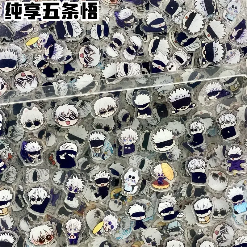 60pcs Random Style Anime Jujutsu Kaisen Gojo Satoru kawaii Figure Mini Acrylic Model Cute Desk Decor Prop Gift