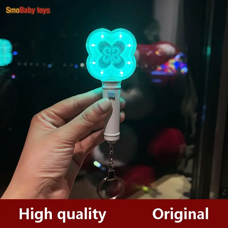 New Kpop Korean Jiwoo Carmen Fashion Cute Mini Light Stick Keychains Electronic Lights Bag Pendant Keyrings Colors Light Change