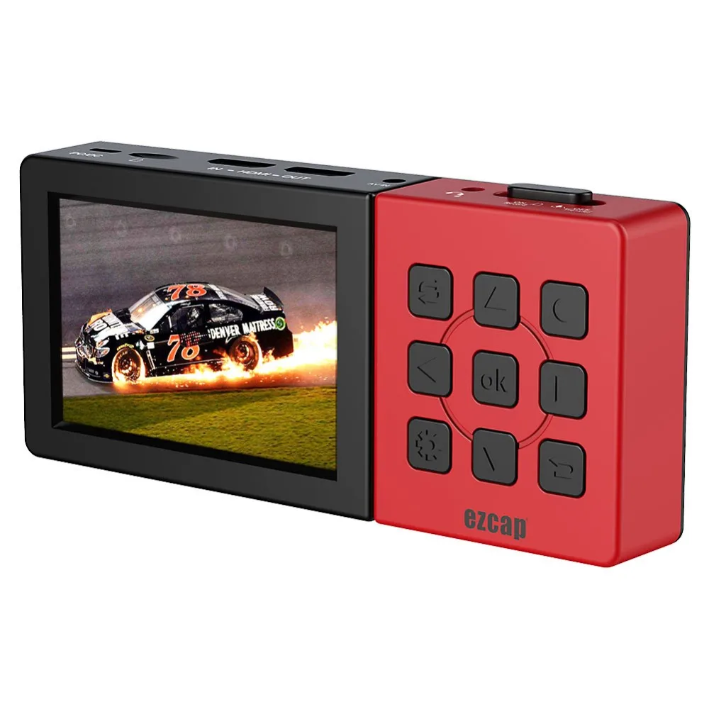 Ezcap  3.5 Inch LCD Portable HDMI/AV Video Capture Device with Remote Control Support Playback/ScheduRecording/Mic in