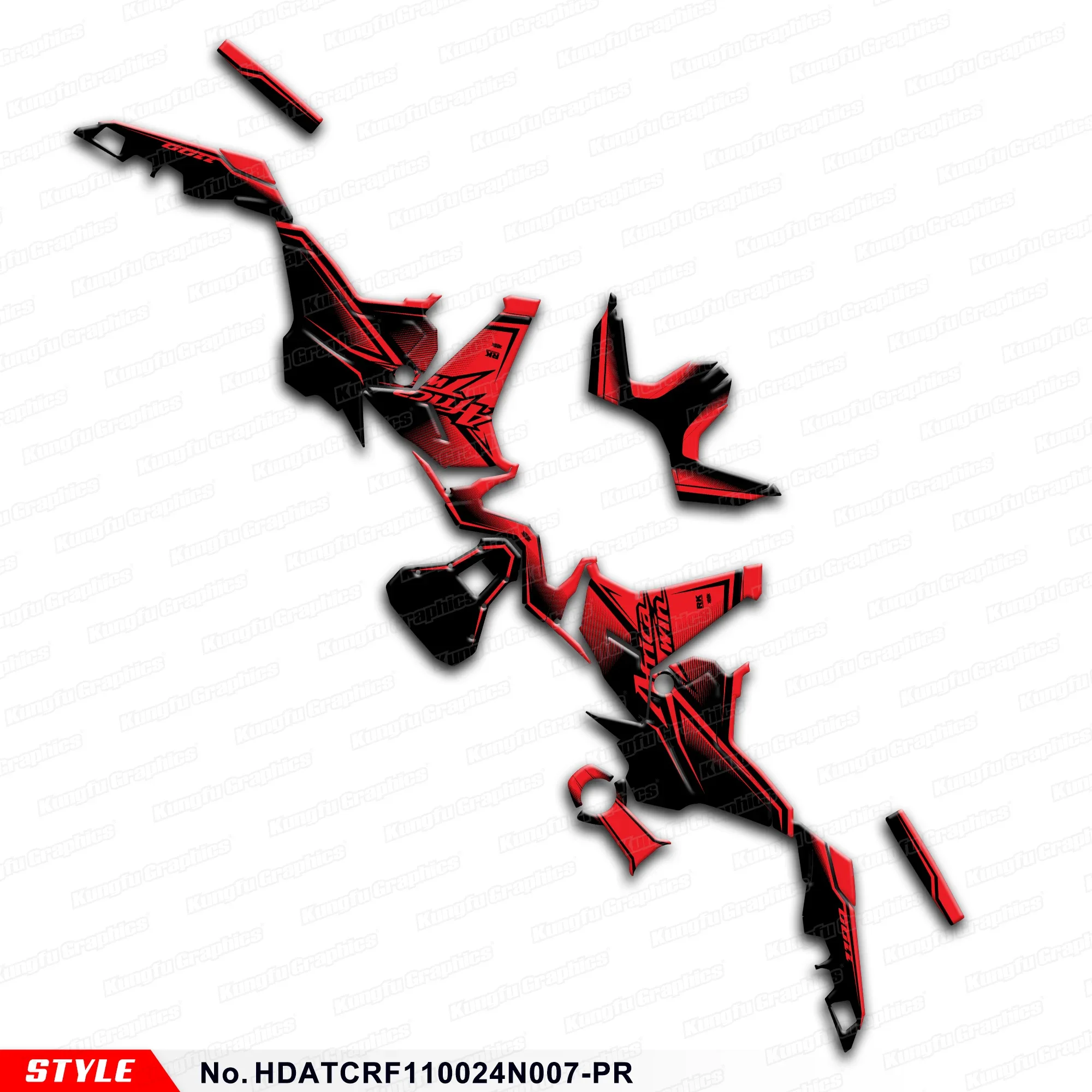 

JY Racing Graphics Decal Kit Vinyl Sticker for HONDA Africa Twin CRF1100L 2024 2025, Accessory, HDATCRF110024N007-PR