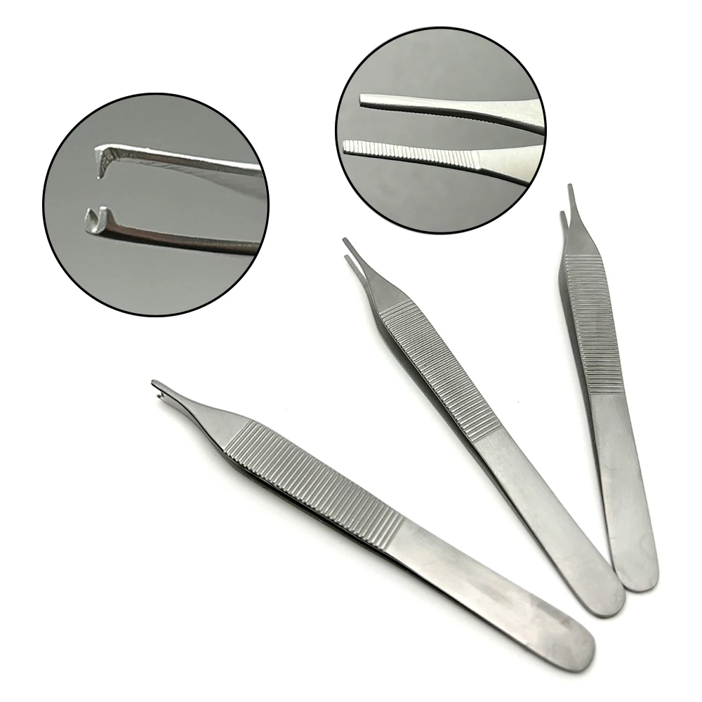 Dental Tissue Tweezer Dental Forcep Extraction Hemostat 1*2 Tweezer Home Organization Forceps Dressing Forceps