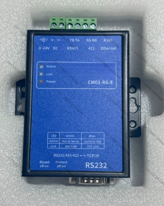 Accessories 1pcs cm01-rs-e serial port server, supports rs232/485/422 to ethernet, 9-24v power supply