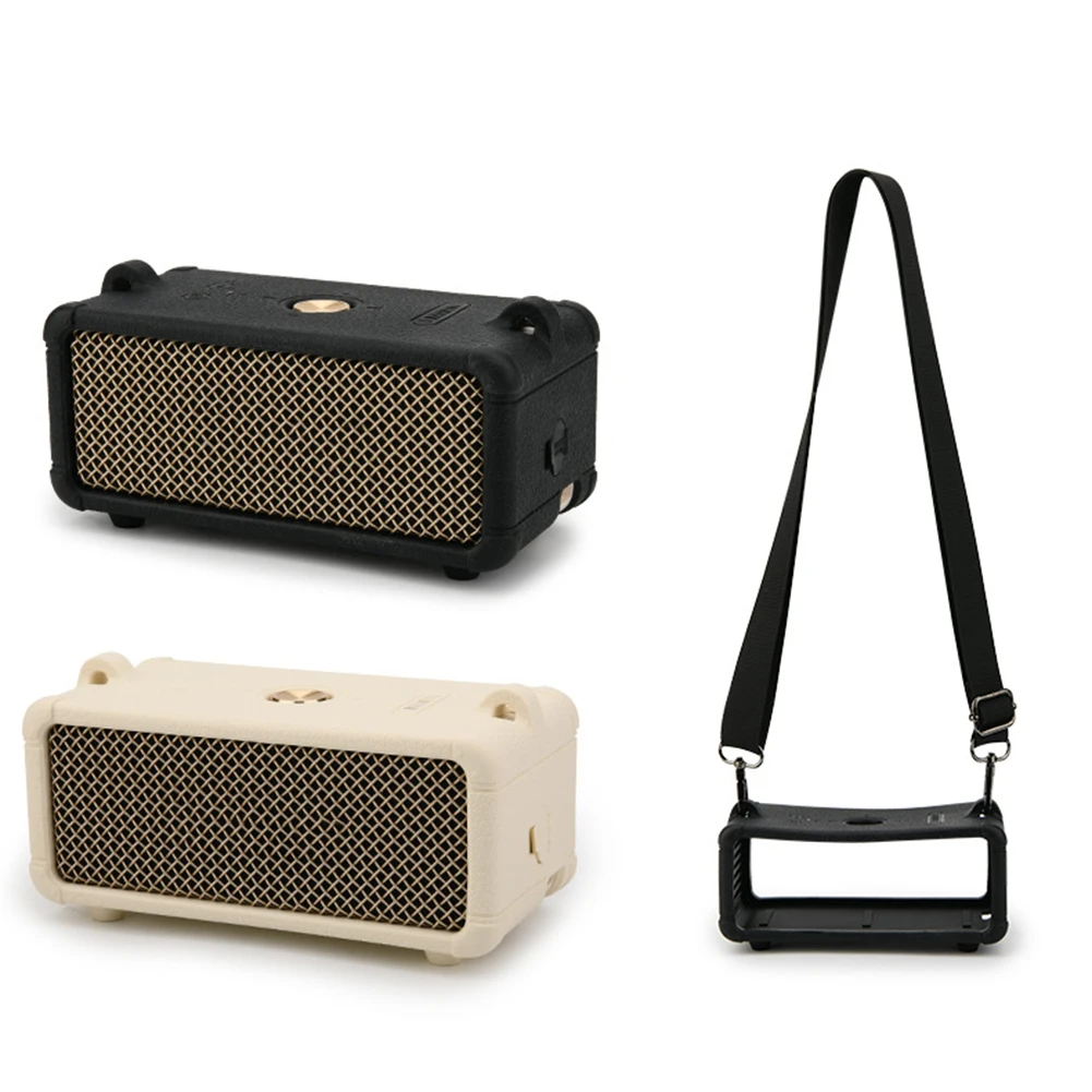 Housse de protection en Silicone avec bandoulière réglable pour haut-parleur Marshall Emberton III, légère et Portable Housse de protection en Silicone avec bandoulière réglable pour haut-parleur Marshall Emberton III, légère et Portable