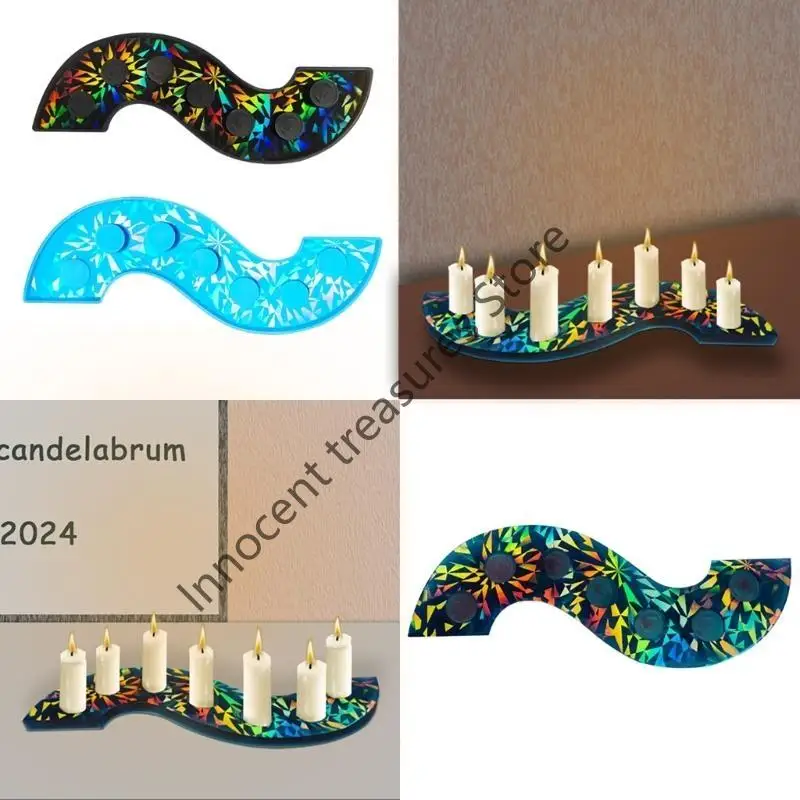

3XUA Reusable Mold for Crafting S Shaped Holders Flexible Stand Moulds