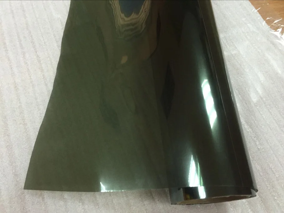 50 CM X 300 CM/Lot Auto Side Window Tint Film Glas VLT 15% Oliver Groene Auto Window solar film Groene Side window Film door gratis schip