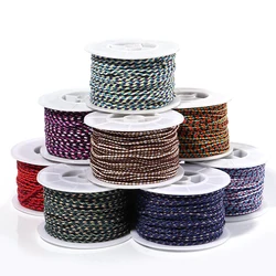 25M/Roll Colorful Cotton Thread Rope Four-Strand Braided Twist Cord for Jewelry Making DIY Bracelet Decoration Lanyard Supplies