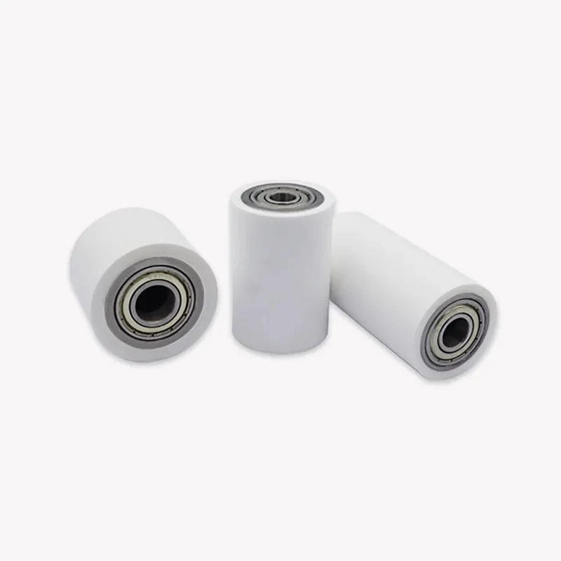 Double Bearing Silicone Rubber Driven Wheel High Temperature Resistant Unpowered Roller - Wear-Resistant Non-Marking Idler Wheel