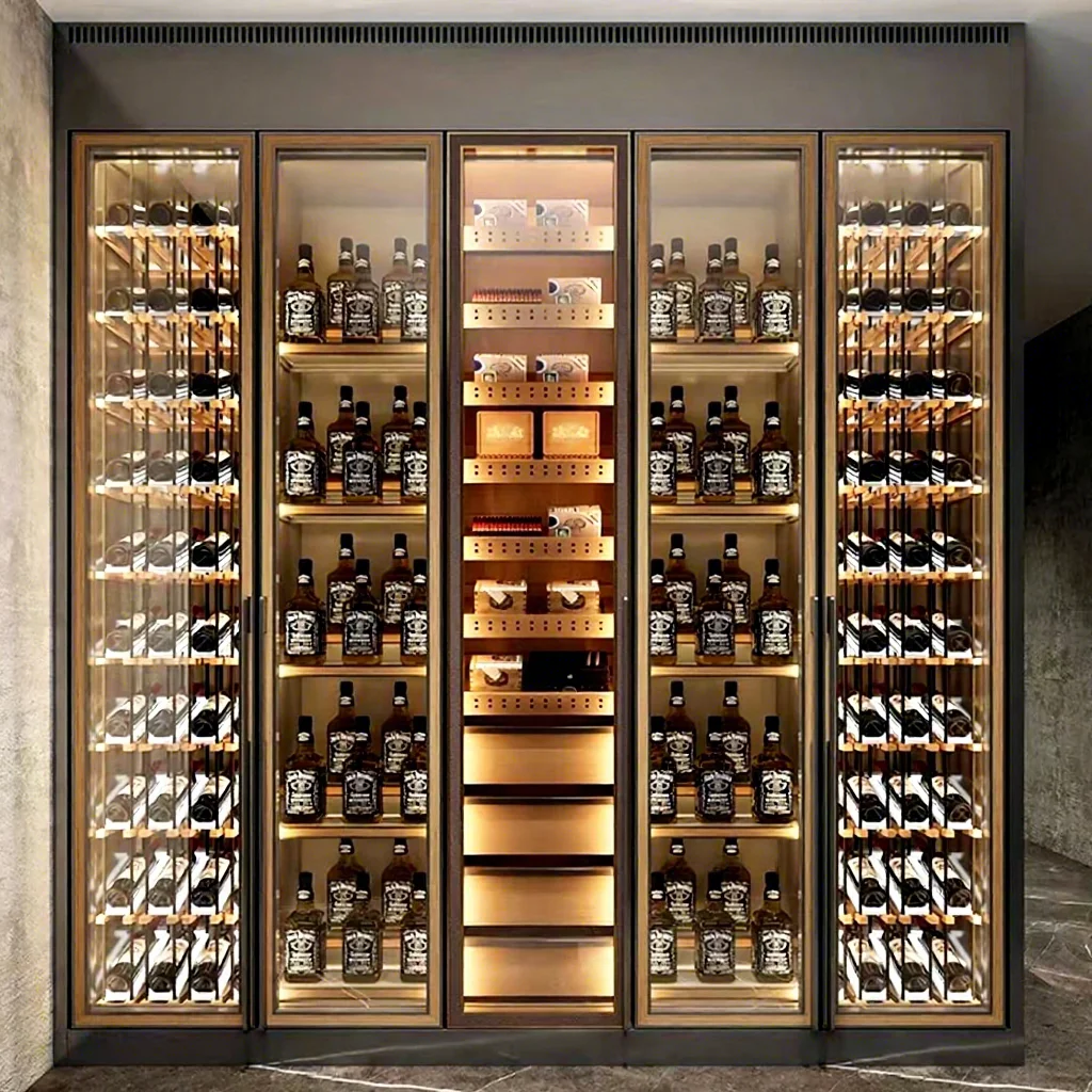 Premium Series Electric Stainless Steel Wine Cabinet Smart Temperature Control Multi-Zone for Home