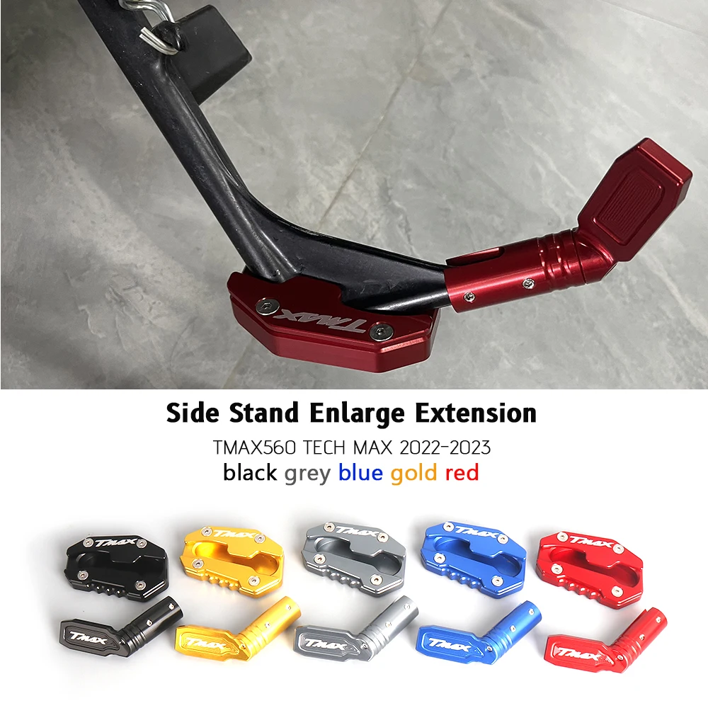 

Motorcycle Accessories for YAMAHA TMAX560 2022 2023 2024 TMAX 560 Side Stand Enlarge Plate Kickstand Extension