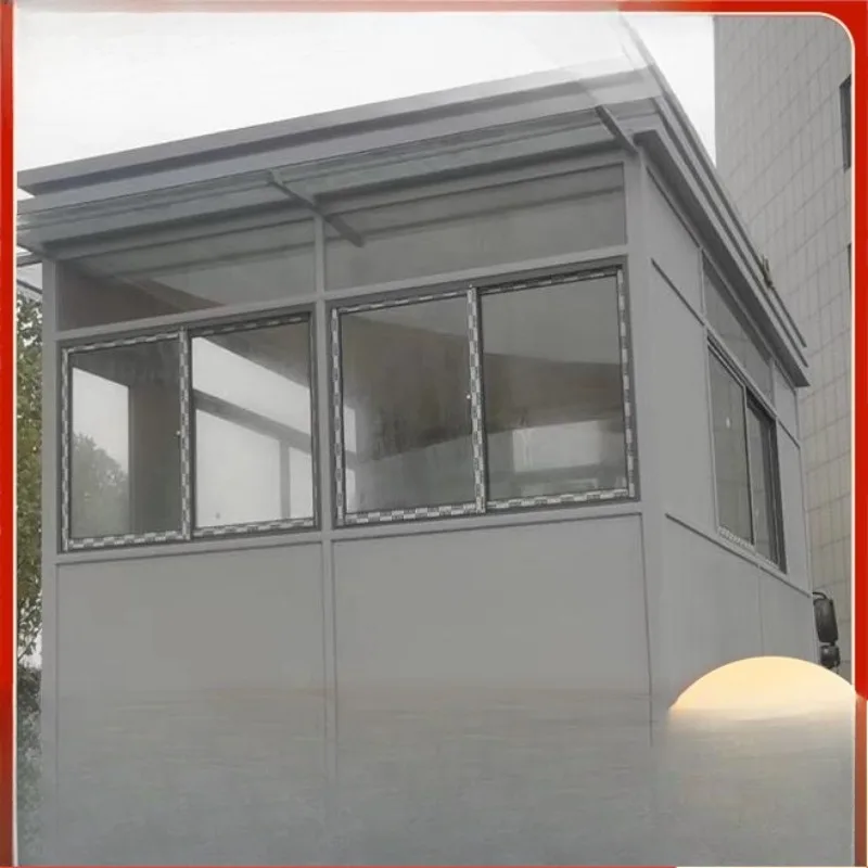 Stainless steel guard booth Outdoor security duty room Toll booth Outdoor smoking booth Community doorman Security booth