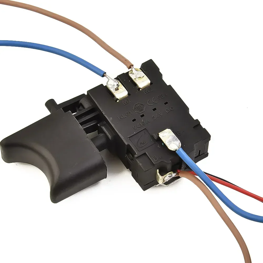1pc Electric Drill Dustproof Speed Control Push Button Trigger Switch DC 7.2-24V Cordless Drill Switch Replacement