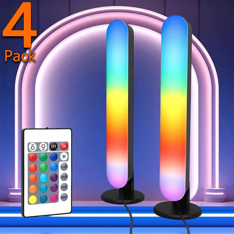 

LED Light Bar RGB Color Changing TV Backlight Remote Control Symphony Atmosphere Lamps Strips Music Rhythm Ambient Pickup Lamp