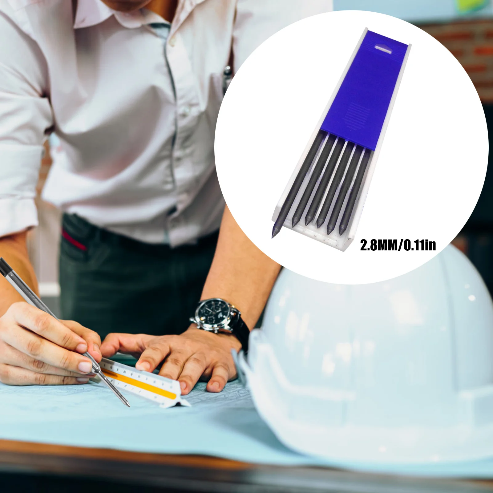 Solid Carpenter Pencil Refill Set Woodworking Tools Mechanical Pencil 3 Colors Refill Construction Job Tools Carpentry Marking