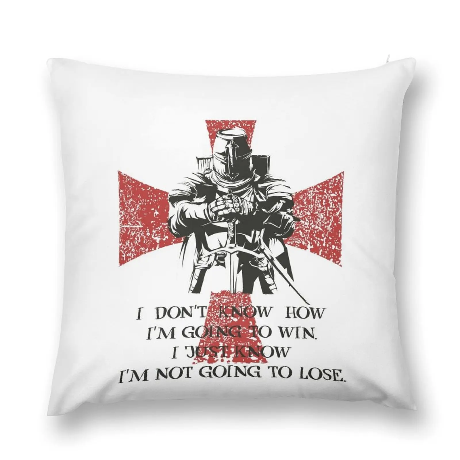 Templar Shield Cross Medieval Warrior Sword Knights Templar Armor Helmet Emblem Throw Pillow Decorative Cushion Cover pillow