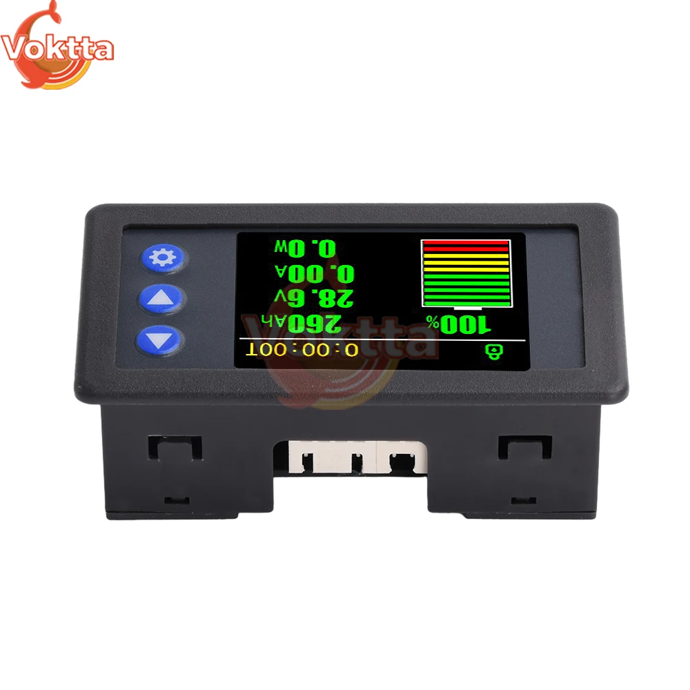 Medidor de Coulomb de capacidad de batería DC 10-100V, Monitor de voltaje, corriente, potencia, Sensor Hall, probador de Coulomb, voltímetro, amperímetro