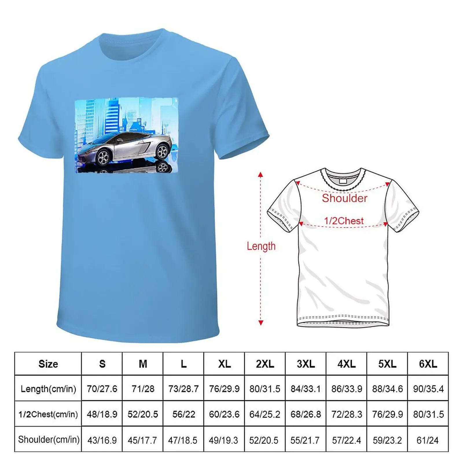 Italian Sportscar - Urban T-Shirt Blouse tops anime clothes Aesthetic clothing workout shirts for men