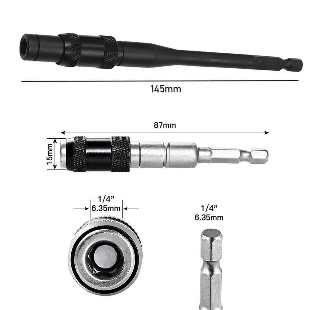 1PC Durable Hexagon Quick Change Tool Holder Drive Guide Screw Bit Magnetic Rotary Bit Screwdriver Bit Electric Tool Accessories