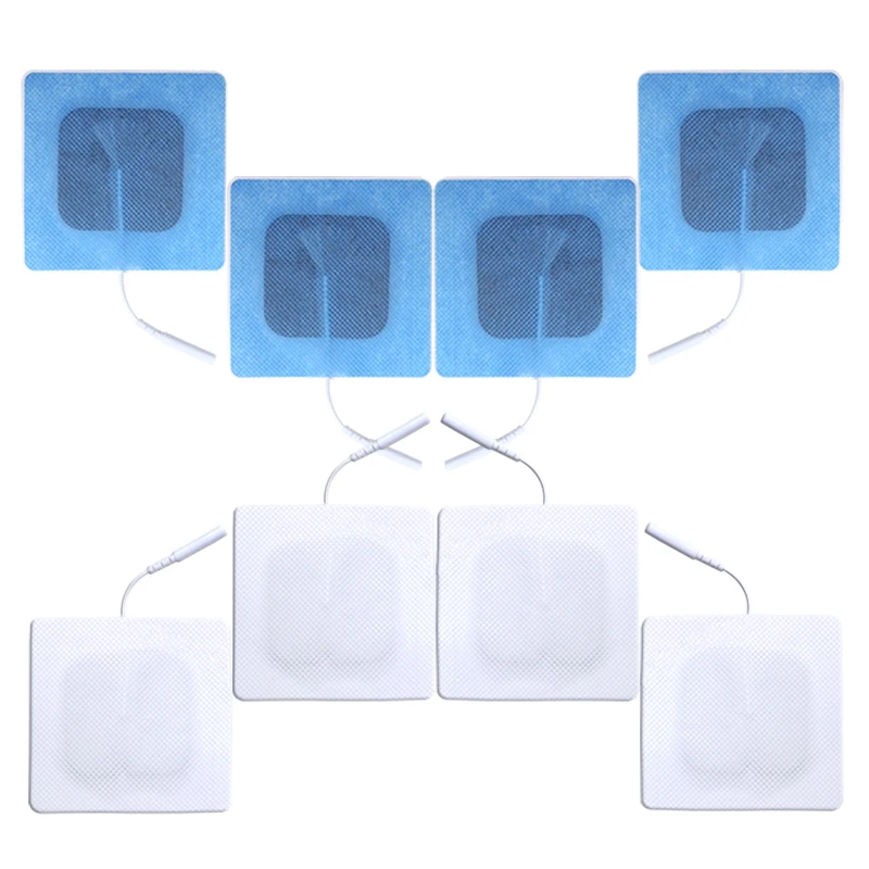 

10/20 шт. 5x5 см многоразовые электродные подушечки для TENS, иглоукалывание, EMS, физиотерапия, массажер для тела, замена гелевого патча