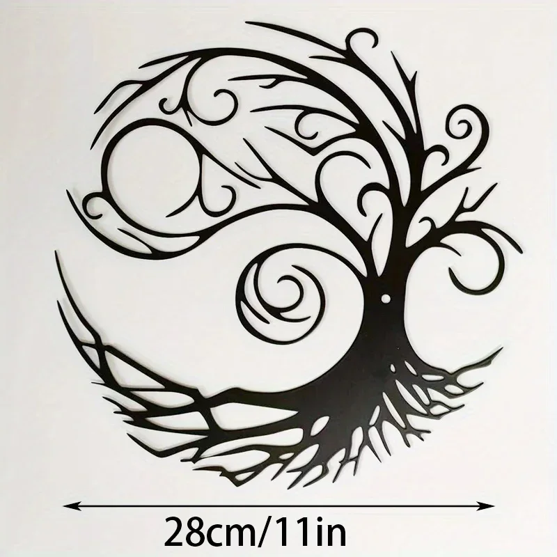 HELLOYOUNG  Stunning Tree of Life Metal Wall Hanging Decor Art Modern Home Decor Adds Artistic Flair and Natural Elegance Any Ro