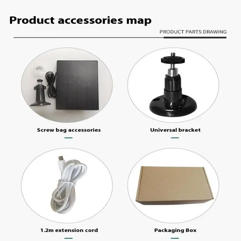 

Solar Panel Charging Cell Phone Camera Solar Expansion Panel Outdoor Doorbell Monitor Photovoltaic Panel